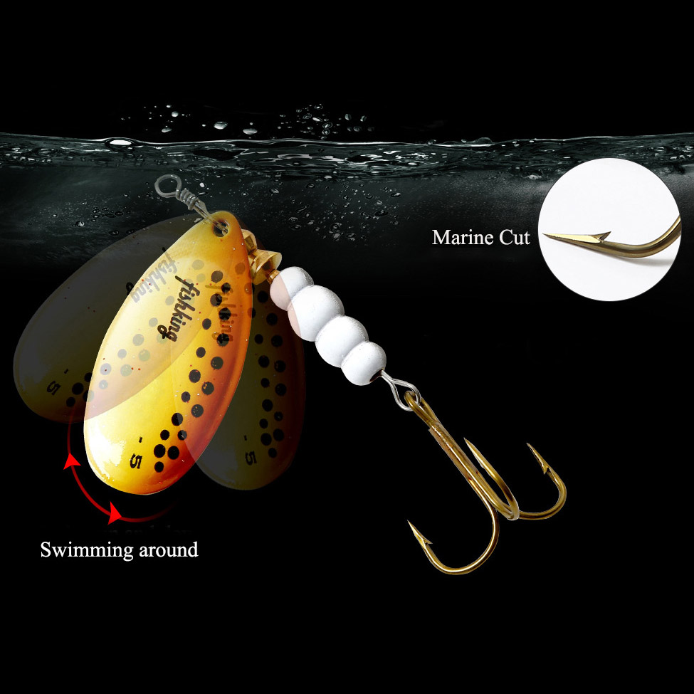 Fishing Hook Treble - 1pcs Spinner Bait 3.9/4.6/7.4/10.8/15g Fishing Lure