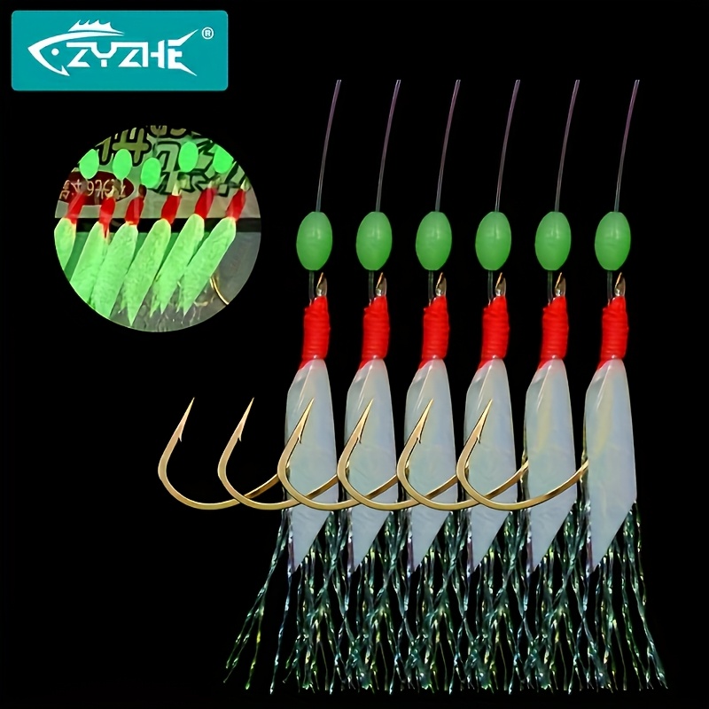 Fishing Hook Assortment - ZYZHE 1/3/5Bags Fishing Sabiki Hook Luminous