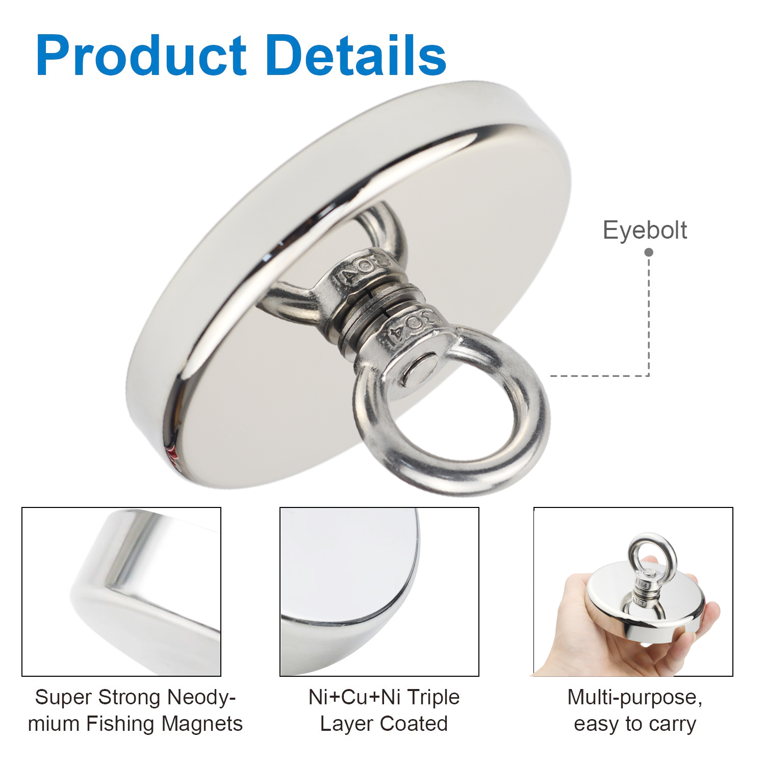 D90 Pull Max 350kg Super Stron - огляд і ціна Fishing Hook Stainless Steel