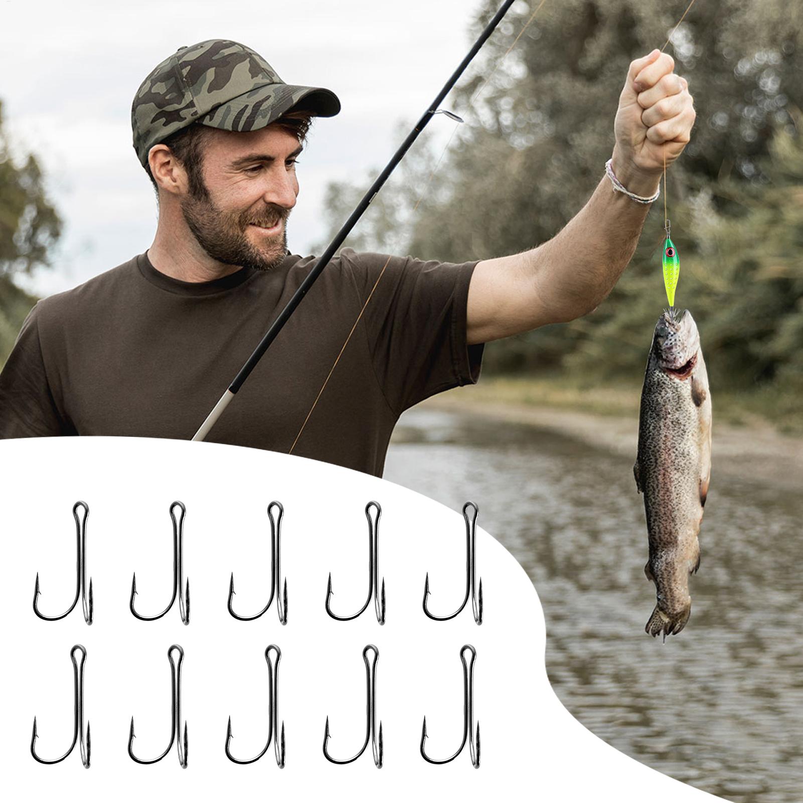 Barbed Fish Hooks 10 Pack High - огляд і ціна Fishing Hook Treble
