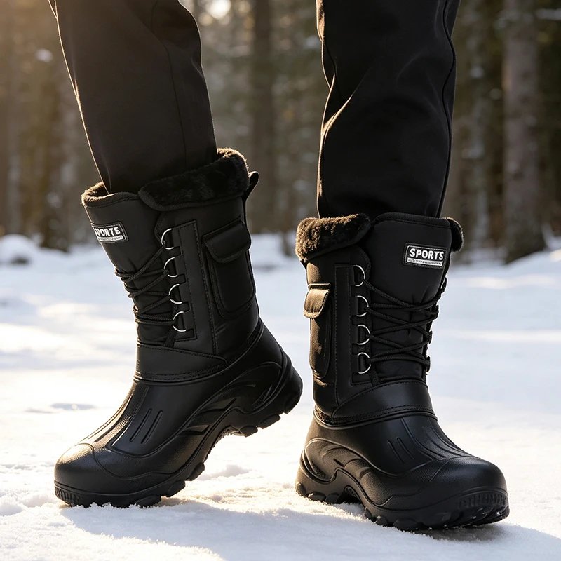 Men Winter Snow Boots Outdoor  - огляд і ціна Fishing Hook Size