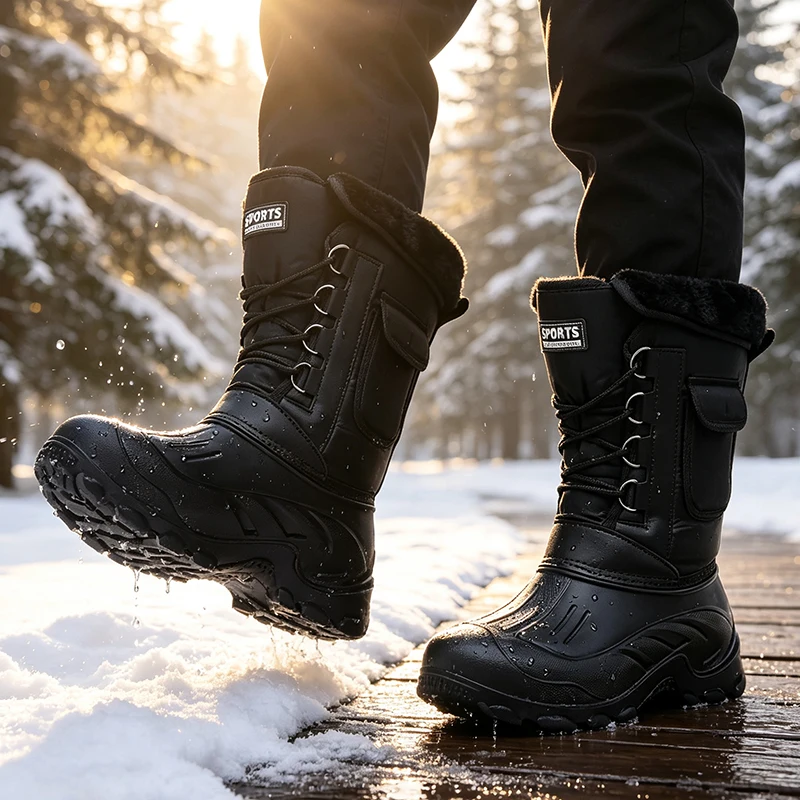 Men Winter Snow Boots Outdoor  - огляд і ціна Fishing Hook Size