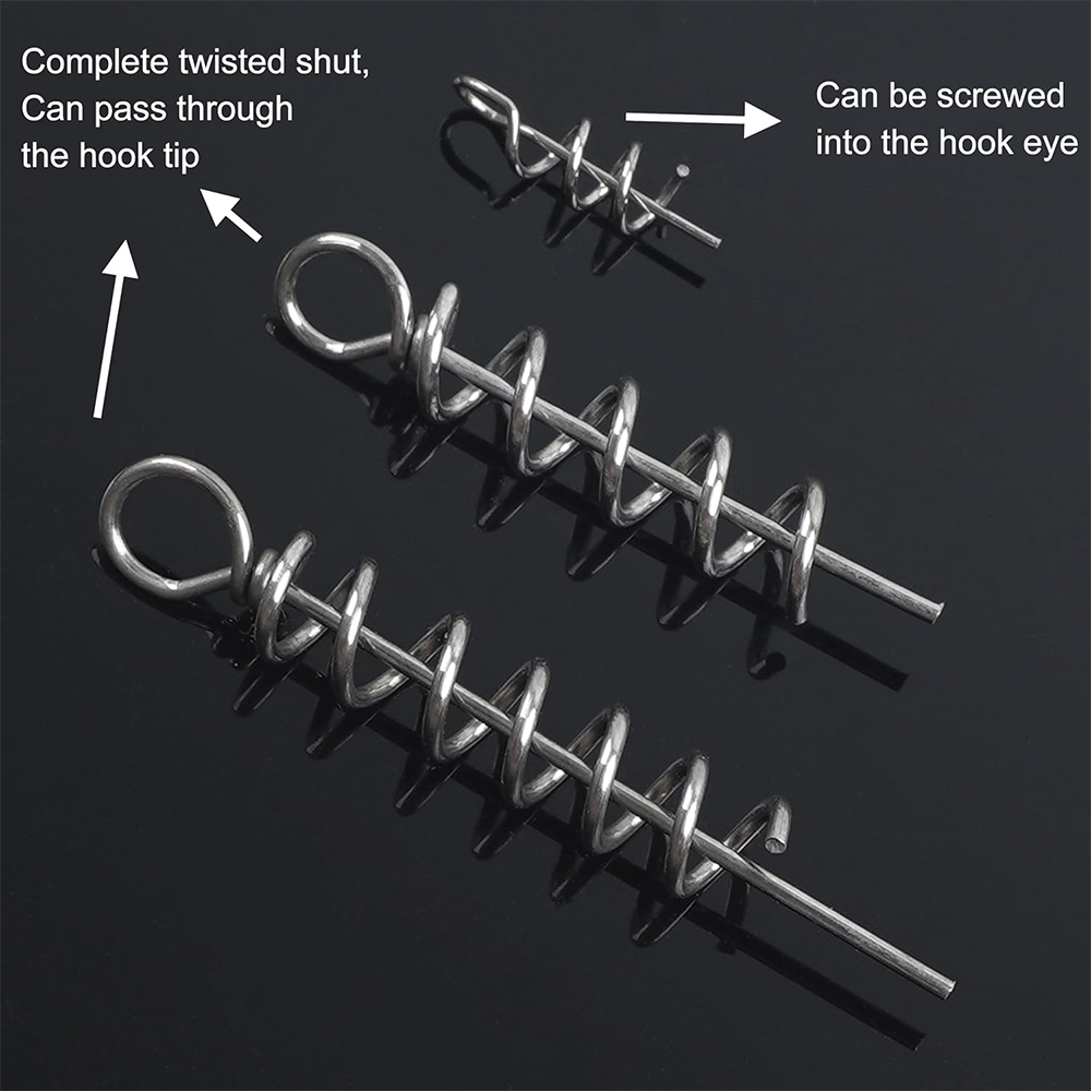 50Pcs Spring Twist Lock Fishin - огляд і ціна Fishing Hook Stainless Steel