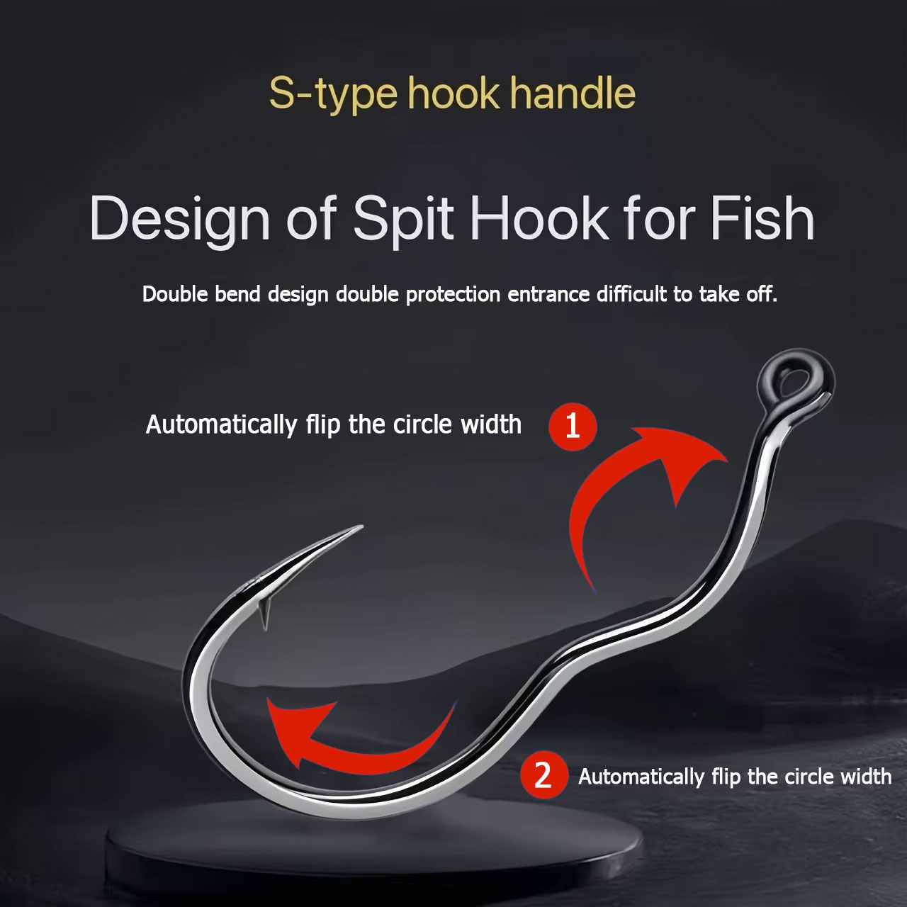 50 Pcs Durable Automatic Flip  - огляд і ціна Fishing Hook Circle