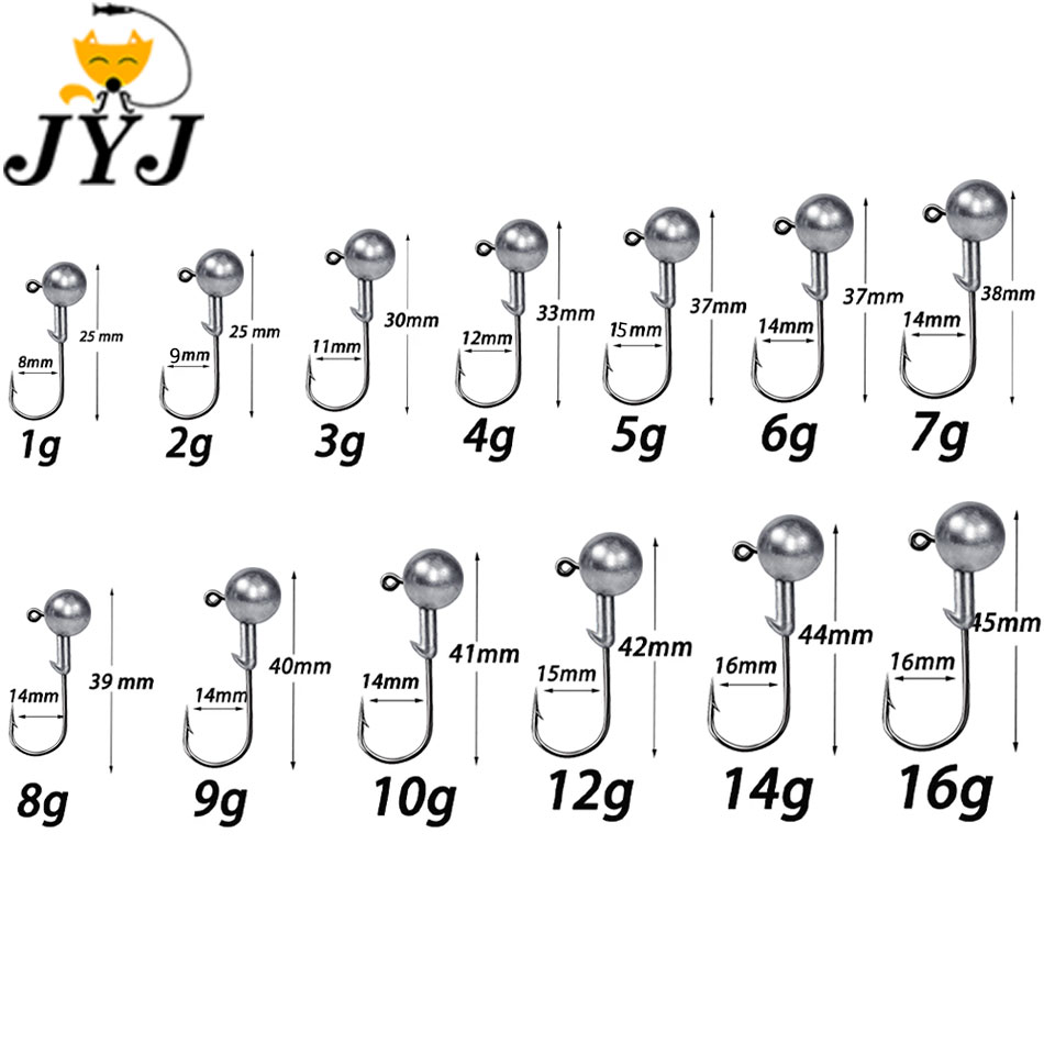 WODJYJ 1g 2g 3g 4g 5g 7g 8g 10 - огляд і ціна Fishing Hook Assortment