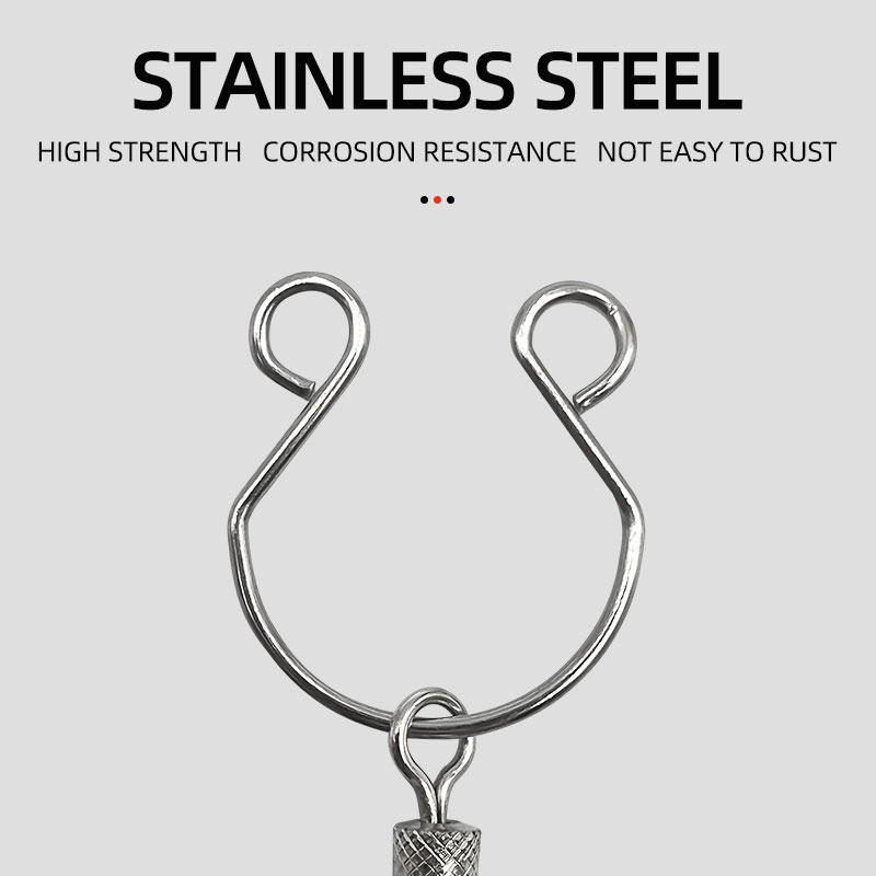 ShareShark 2pcs/bag Fast Knot  - огляд і ціна Fishing Hook Stainless Steel